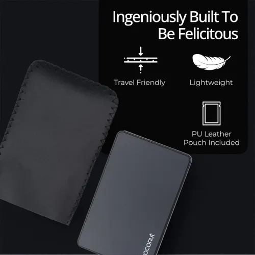 Coconut SC11 2.5 Inch HDD Sata Casing USB 2.0 | Strong Aluminium Encloser Body Sata Case with Soft Edges, Ideal Quality IC & PU Leather Pouch